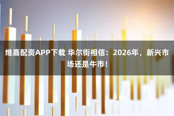 维嘉配资APP下载 华尔街相信：2026年，新兴市场还是牛市！