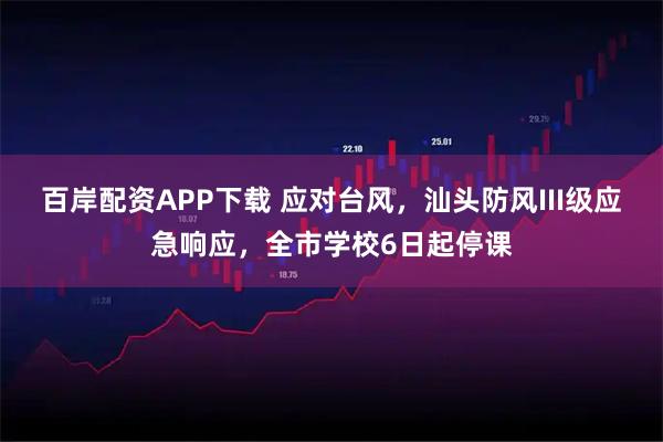 百岸配资APP下载 应对台风，汕头防风III级应急响应，全市学校6日起停课