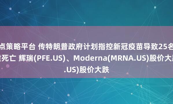 点点策略平台 传特朗普政府计划指控新冠疫苗导致25名儿童死亡 辉瑞(PFE.US)、Moderna(MRNA.US)股价大跌